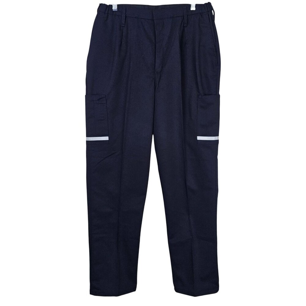 FedEx VF Imagewear Navy Cargo Work Pants Sz 14 Reflective Pocket Delivery Safety
